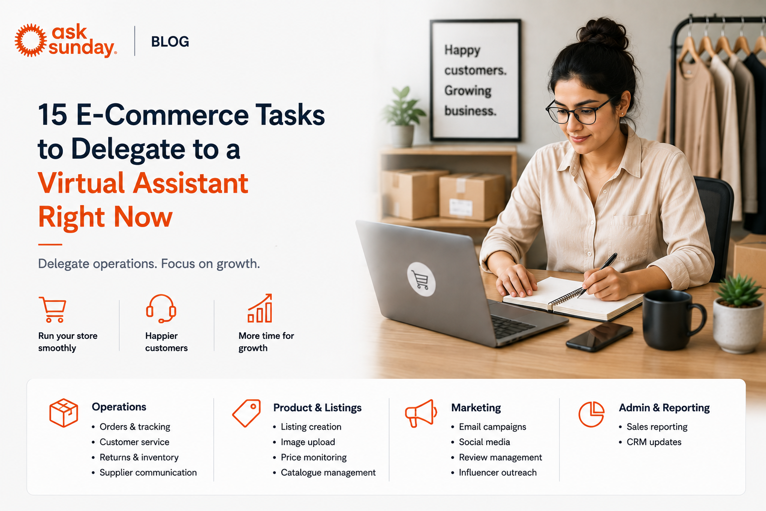 Virtual Assistant for E-Commerce: 15 Tasks to Outsource and Scale Faster